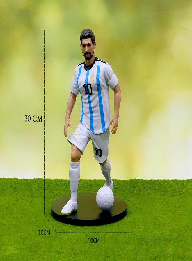 RVM Toys مجسم ميسي من آر في إم تويز، بطول 20 سم، قطعة رياضية لهواة كرة القدم، تمثال صغير متعدد الألوان، مناسب للمكتب أو طاولة الدراسة. - Image 4